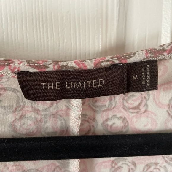 The Limited Cream & Pink Circle Print Blouse, Sz Medium - Picture 5 of 16